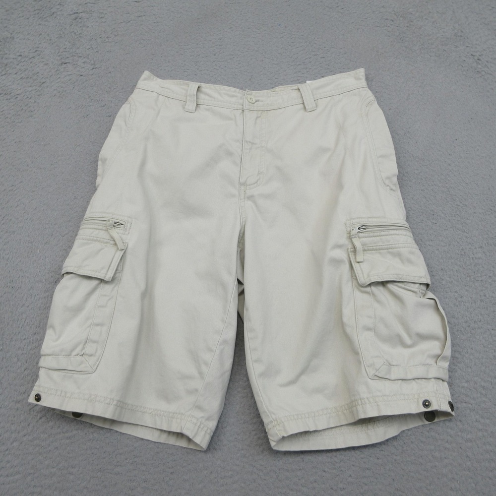 Lee‎ Dungarees Cargo Shorts Mens 30 Beige Utility Workwear Hiking Y2K Cotton